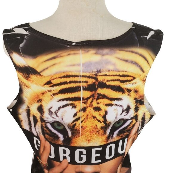 Cat Woman Plus Size Costume 3XL Bodycon Dress Caren Sport Gorgeous Sleeveless - Picture 7 of 9